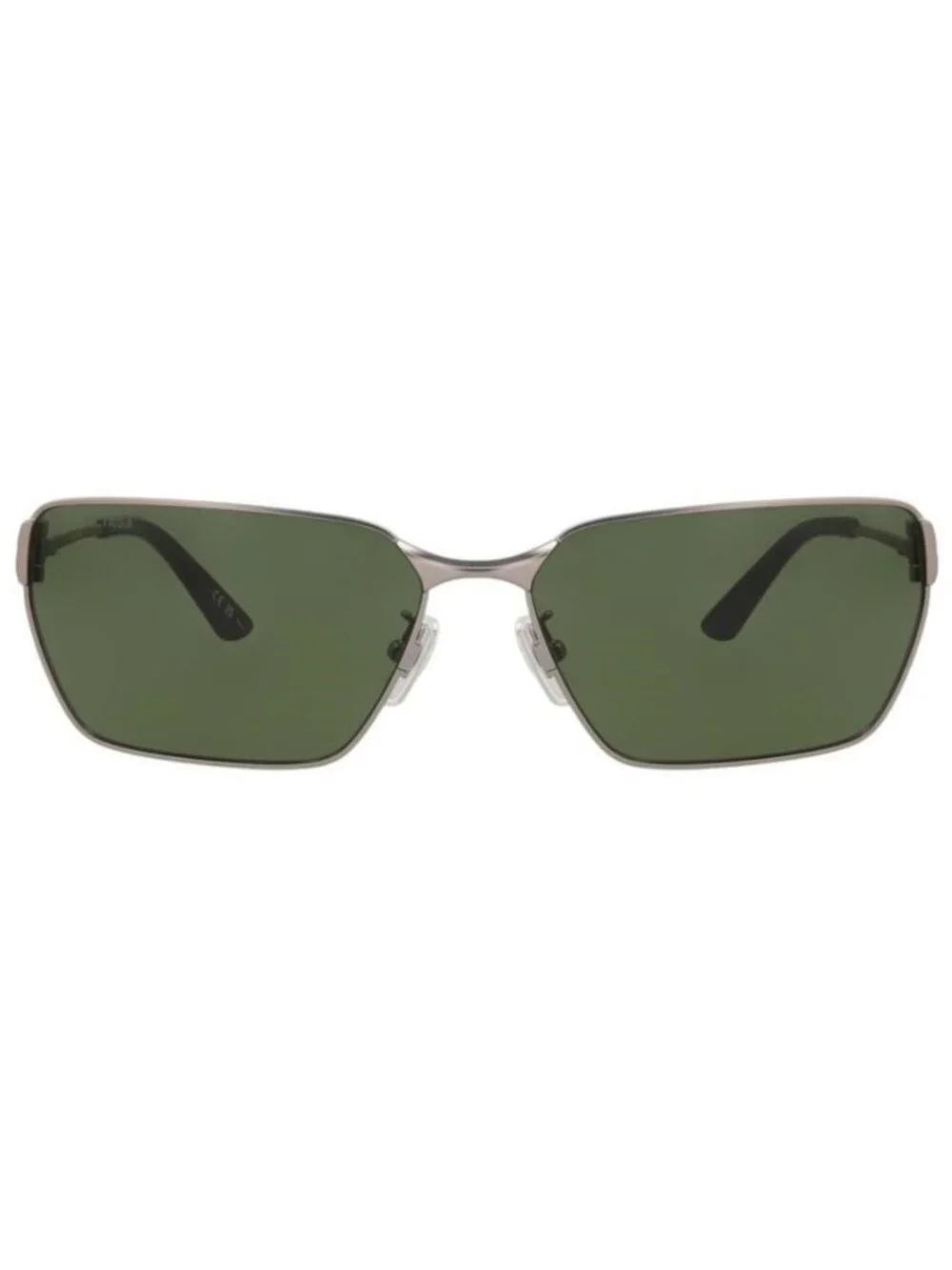 New Balenciaga Unisex Square/Rectangle Ruthenium Ruthenium Green Fashion Designe